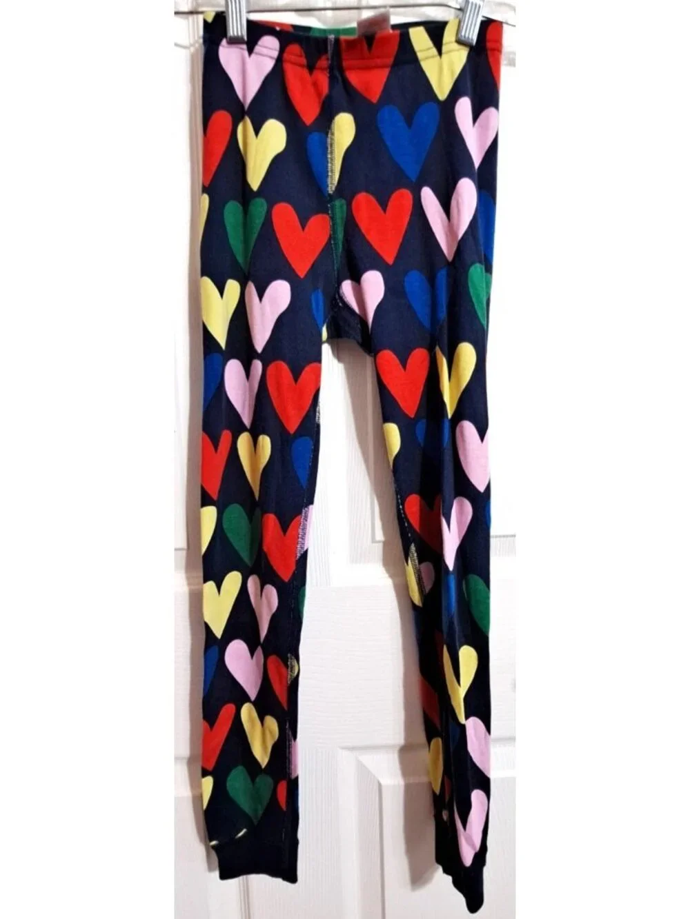 Hanna Andersson Girl's 8 Happy Hearts Long John Pajama Set